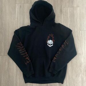 Black JNCO Style Skull Hoodie